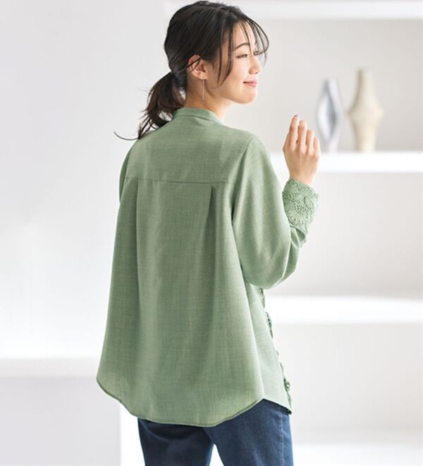 BELLUNA（ベルーナ）の「お出かけに！レース使いブラウス（ブラウス）」｜詳細画像