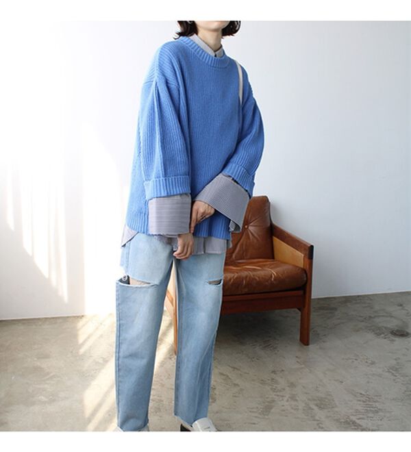 GeeRA（ジーラ）の「ハーフスリーブ着回しニット（ニット・セーター）」｜詳細画像