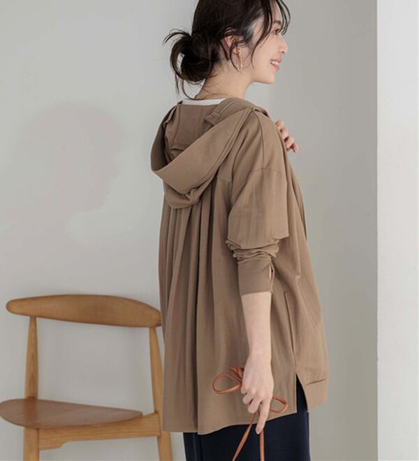 BELLUNA（ベルーナ）の「【接触冷感】絶対に焼けたくない！後プリーツＵＶパーカー（パーカー）」｜詳細画像