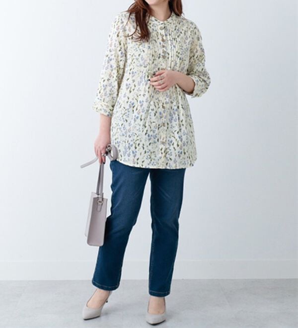 BELLUNA（ベルーナ）の「ダブルガーゼ素材オーバーブラウス（ブラウス）」｜詳細画像