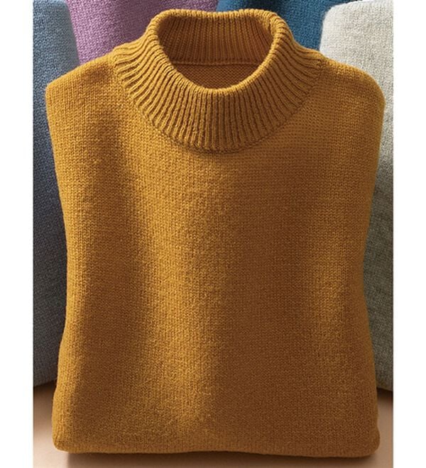 ルフラン（ルフラン）の「選べる！洗えるぬくもりウール１００％セーター（ニット・セーター）」｜カラシ