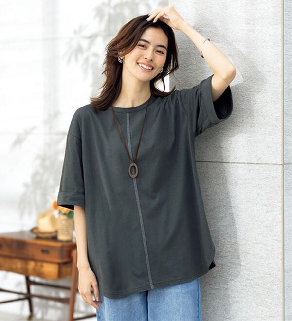 ルフラン（ルフラン）の「【４色組】＜アセケア＞綿１００％Ｔシャツ（Tシャツ）」｜詳細画像