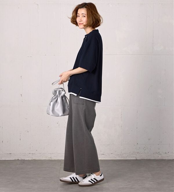 BELLUNA（ベルーナ）の「ワイドネックデザイン重ね着風プルオーバー（カットソー）」｜詳細画像