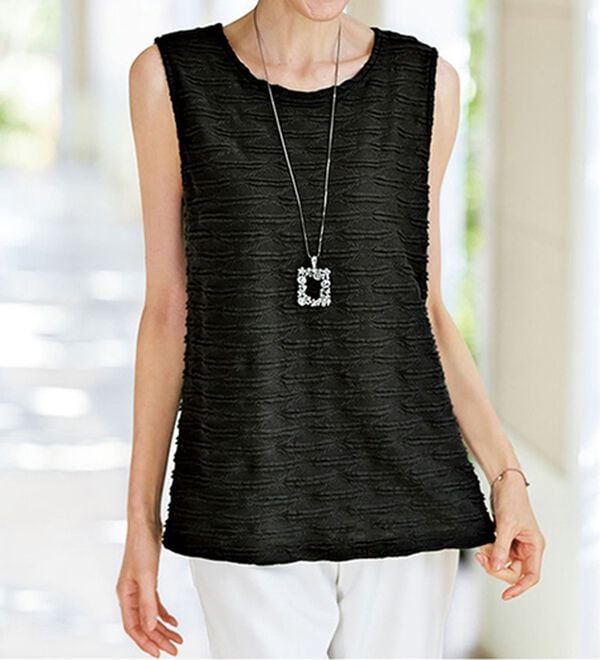 BELLUNA（ベルーナ）の「夏に嬉しいきちんと見え！綿混変化織ジャケットアンサンブル（その他ジャケット）」｜詳細画像