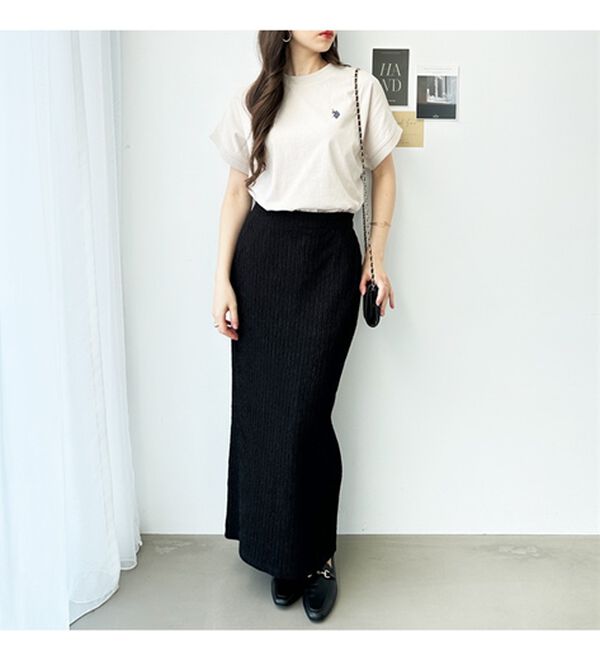 GeeRA（ジーラ）の「【新色追加】【ＵＳ．ＰＯＬＯ．ＡＳＳＮ】綿100％フレンチスリーブＴシャツ（Tシャツ）」｜詳細画像