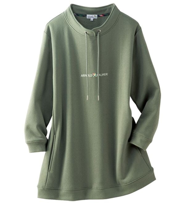 「＜アーノルド　パーマー＞デザインネックプルオーバー（トレーナー・スウェット）」｜セージ