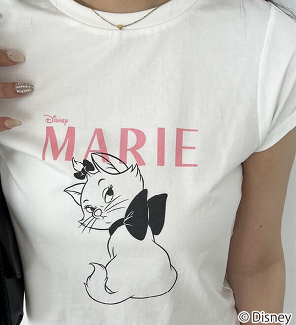 GeeRA（ジーラ）の「【Disney/ディズニー】別注〈Mickey Mouse＆Minnie Mouse〉〈Marie〉コンパクトプリントTシャツ（Tシャツ）」｜詳細画像
