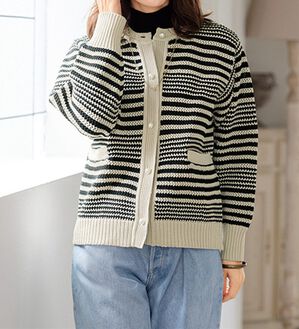 ルフラン（ルフラン）の「ジャケット見えカーディガン（ニットカーディガン）」｜アイボリー系