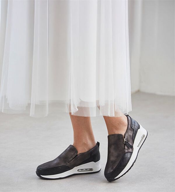 ルフラン（ルフラン）の「クロコ型押切替エアソールスニーカー（スニーカー）」｜詳細画像