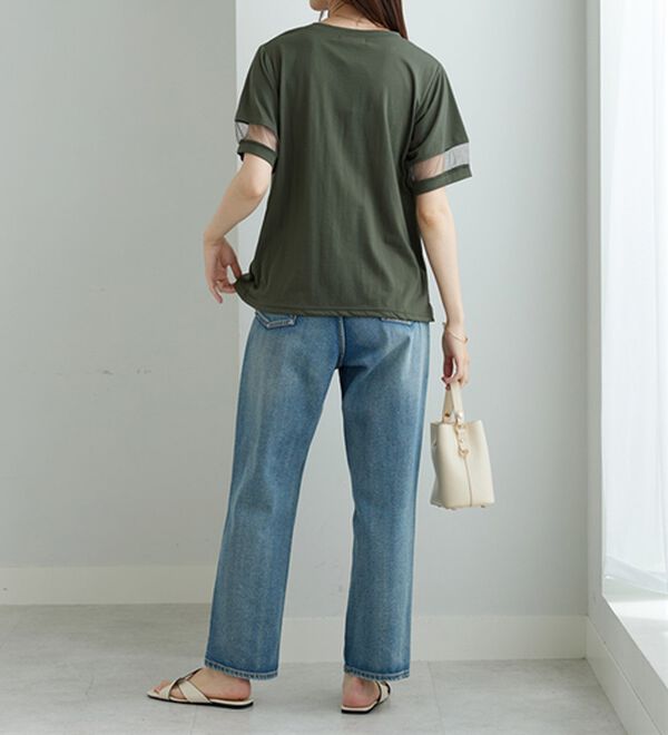 BELLUNA（ベルーナ）の「【接触冷感】ヒンヤリ冷感！箔プリントロゴプルオーバー（カットソー）」｜詳細画像