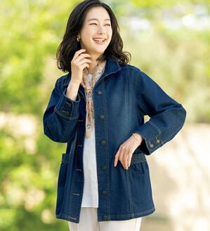 ルフラン（ルフラン）の「スタンドカラーデニムジャケット（その他ジャケット）」｜詳細画像