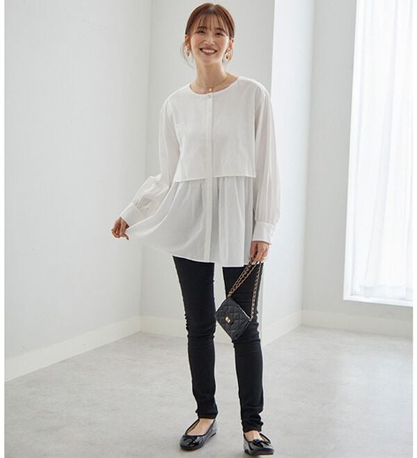 GeeRA（ジーラ）の「羽織にもなる！ペプラムシャツチュニック（チュニック）」｜詳細画像