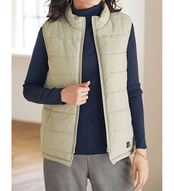 BELLUNA（ベルーナ）の「すぐにあったかヒーター付ベスト（ベスト）」｜ベージュ