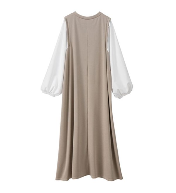 GeeRA（ジーラ）の「袖異素材カットソーワンピース（カットソーワンピース）」｜詳細画像