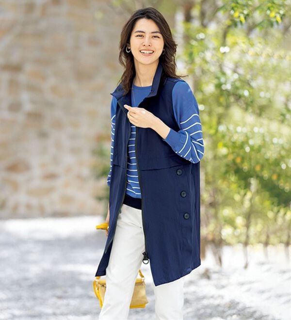 ルフラン（ルフラン）の「季節の変わり目に便利なロングベスト（ベスト）」｜詳細画像