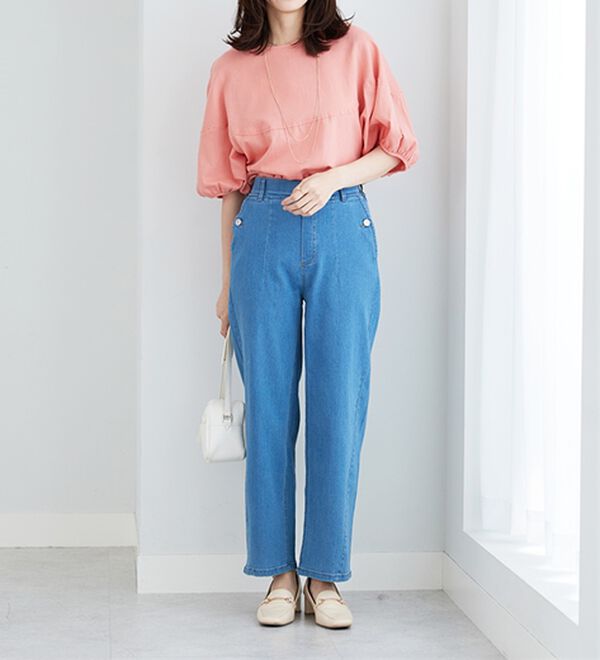 BELLUNA（ベルーナ）の「バルーンシルエットデニムパンツ（ワイドパンツ・ガウチョ）」｜詳細画像