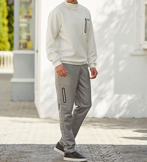 「＜フィラ＞ふくれジャカードハイネックトレーナー（メンズトレーナー）」｜詳細画像