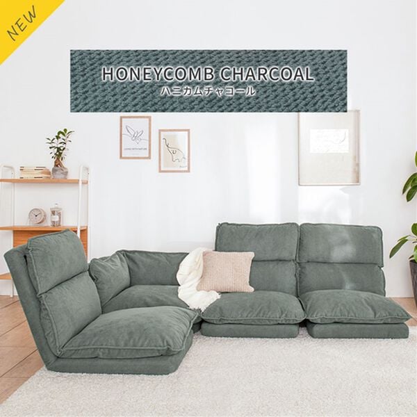 iellio（イエリオ）の「リクライニングフロアコーナーソファ＜ローソファ・ハイバック・リクライニングソファ・２人掛け・３人掛け・引っ越し・新生活＞（ソファ）」｜詳細画像