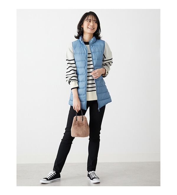 BELLUNA（ベルーナ）の「フレンチダウン使いロング丈ベスト（ベスト）」｜詳細画像