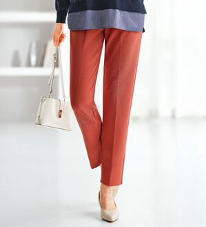 BELLUNA（ベルーナ）の「裏起毛ジョーゼット素材テーパードパンツ（テーパードパンツ）」｜詳細画像