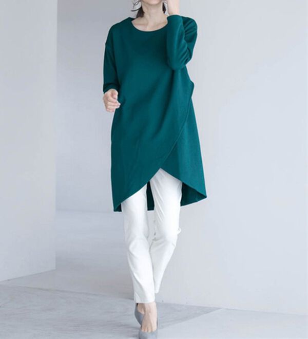 RANAN（ラナン）の「裏起毛！あったかアシメデザインチュニック（チュニック）」｜詳細画像