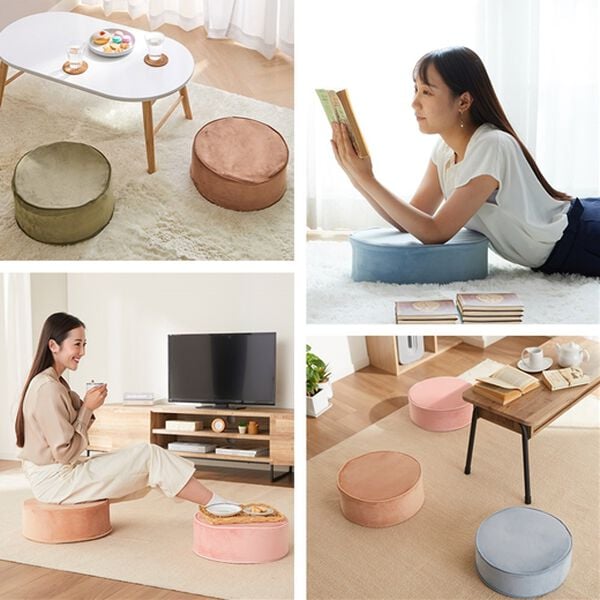 iellio（イエリオ）の「便利な極厚フロアクッション＜マルチクッション・座布団クッション・シートクッション・床座り用クッション・スツール・北欧風＞（クッション・クッションカバー）」｜詳細画像