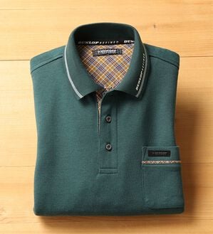 「＜ダンロップ・リファインド＞日本製裏起毛ポロシャツ（メンズポロシャツ）」｜グリーン
