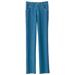 BELLUNA（ベルーナ）の「ぐんぐん伸びるデニムパンツ　ストレート（フルレングスパンツ）」｜ブルー