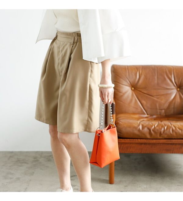 GeeRA（ジーラ）の「ハイウエストハーフパンツ（その他パンツ）」｜詳細画像