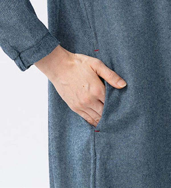 ルフラン（ルフラン）の「【３色組】綿１００％あったかロングワンピース（ロングワンピース）」｜詳細画像