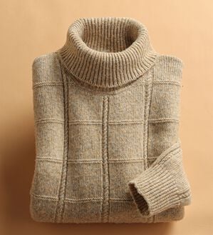 「まさに画期的裏暖かセーター（メンズニット・セーター）」｜ベージュ