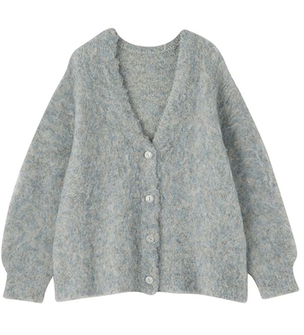 GeeRA（ジーラ）の「ブークレミックスシャギーカーディガン（ニットカーディガン）」｜詳細画像