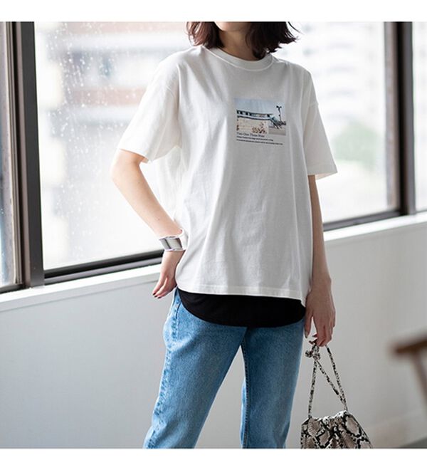 YU'NOW（ユナウ）の「レーヨンブレンド　レイヤードキャミソール（肌着・インナーウェア）」｜詳細画像