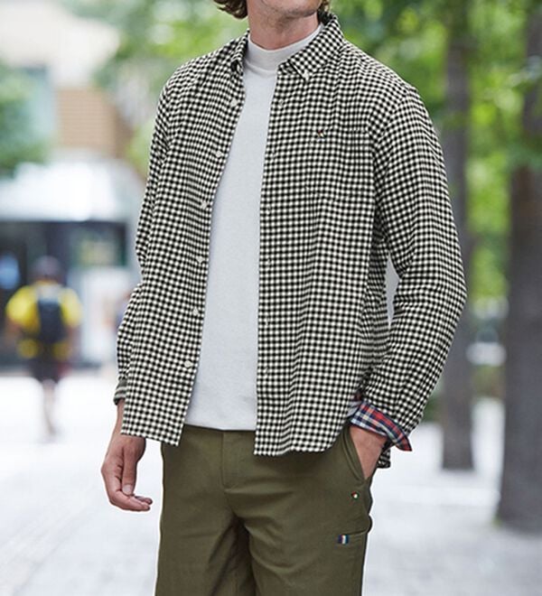 「＜アーノルド　パーマー＞ふっくら仕立てのビエラ起毛シャツ（メンズシャツ）」｜詳細画像