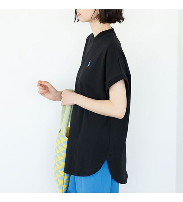 GeeRA（ジーラ）の「【新色追加】【ＵＳ．ＰＯＬＯ．ＡＳＳＮ】綿100％フレンチスリーブＴシャツ（Tシャツ）」｜詳細画像