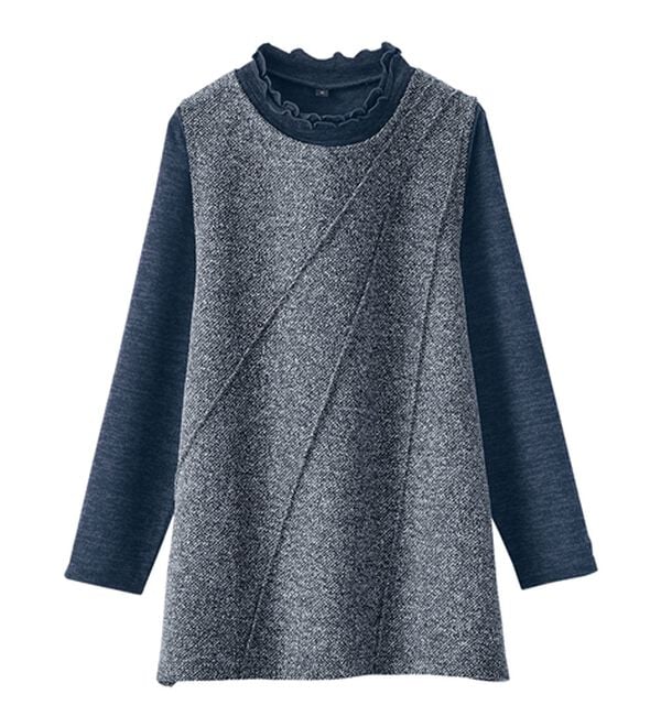 BELLUNA（ベルーナ）の「ブークレ素材タックデザインアンサンブル（アンサンブル）」｜詳細画像