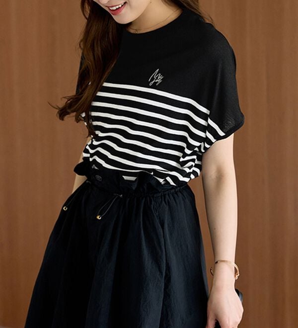 BELLUNA（ベルーナ）の「【快適Ｌａｂ．】Tシャツより上品！ひんやり洗えるニットＴ（ニット・セーター）」｜詳細画像