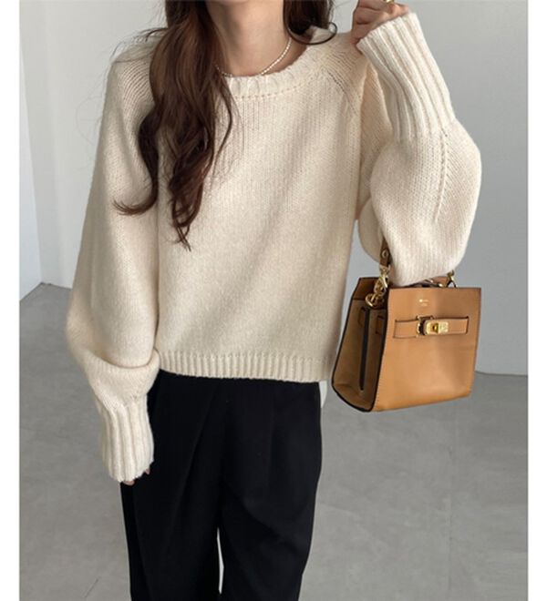 GeeRA（ジーラ）の「ボリュームスリーブショートニット（ニット・セーター）」｜詳細画像