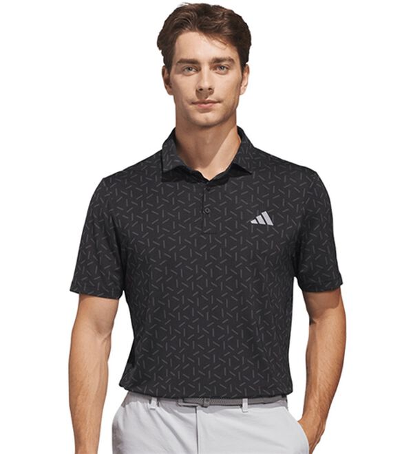 「＜ａｄｉｄａｓ＞ゴルフ　ＣＬＩＭＡＣＯＯＬクライマクールレクタングル　プリントメッシュ半袖シャツ（メンズシャツ）」｜ブラック