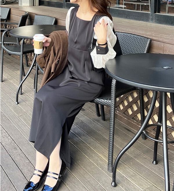 GeeRA（ジーラ）の「【オケージョン】バックリボンシアードット切替ワンピース（その他ワンピース）」｜詳細画像