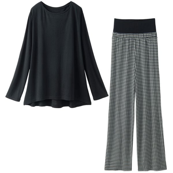 YU'NOW（ユナウ）の「ゆったりレーヨンブレンドハラマキパジャマ（パジャマ・ルームウェア）」｜詳細画像