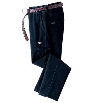 「＜リーボック＞軽快ランデニム（メンズデニムパンツ）」｜インディゴ