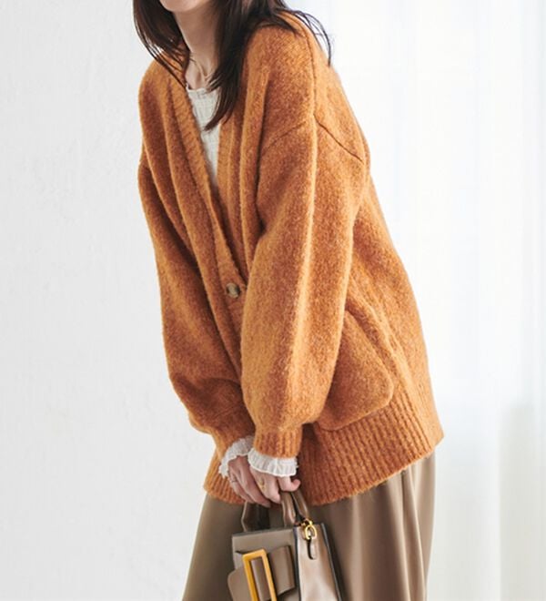 RANAN（ラナン）の「カラーオーバーカーディガン（ニットカーディガン）」｜詳細画像