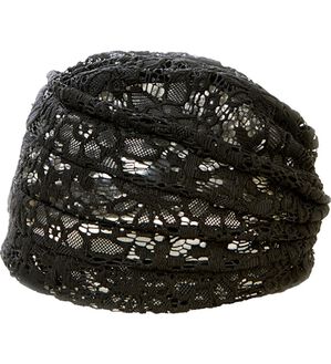 「ボリュームレースヘアキャップ（帽子）」｜ブラック