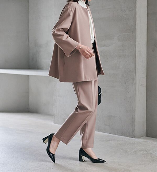 RANAN（ラナン）の「＜２点セット＞洗える！ゆるっとジャケット今どきパンツスーツ（パンツスーツ）」｜詳細画像