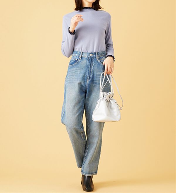 BELLUNA（ベルーナ）の「重ね着風フリル衿プルオーバー（カットソー）」｜詳細画像