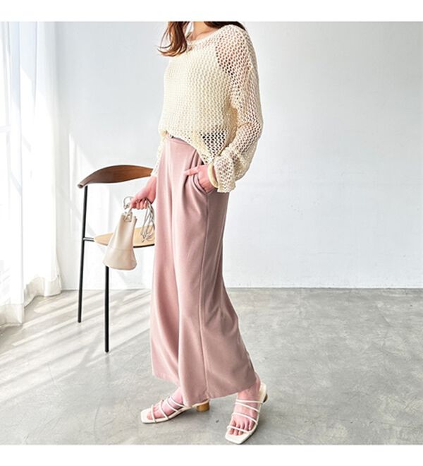 GeeRA（ジーラ）の「接触冷感！美脚ストレッチワイドパンツ（ワイドパンツ・ガウチョ）」｜詳細画像