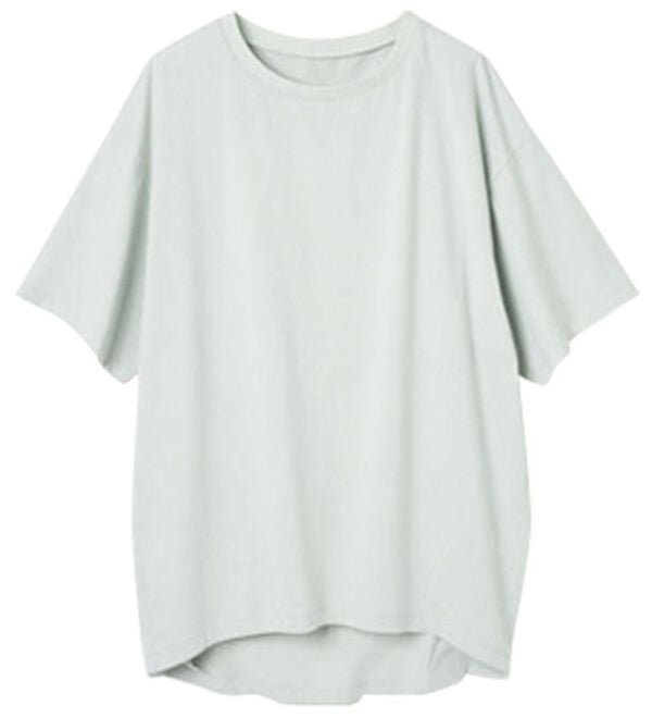 RANAN（ラナン）の「ひんやり！綿100％汗ジミ防止！裾タックロング丈Tシャツ＜Ｂeautiful Ｃotton＞（チュニック）」｜詳細画像