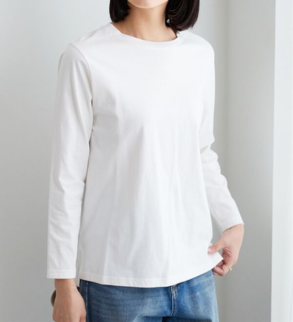 BELLUNA（ベルーナ）の「綿１００％大人顔サマ見えプルオーバー（カットソー）」｜詳細画像
