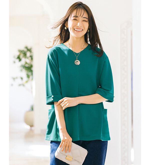 ルフラン（ルフラン）の「【３色組】リップル素材切替プルオーバー（カットソー）」｜詳細画像